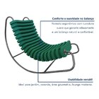Cadeira De Balanço Orgânica Base Inox Anelídeos Verde
