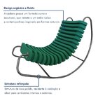 Cadeira De Balanço Orgânica Base Inox Anelídeos Verde