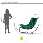 Cadeira De Balanço Orgânica Base Inox Anelídeos Verde