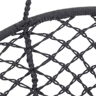 Cadeira de Balanço para Jardim com Franja 131x81cm Cinza Naterial