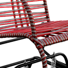 Cadeira De Balanço Para Jardim Adulta Fio Duplo Prata E Verme