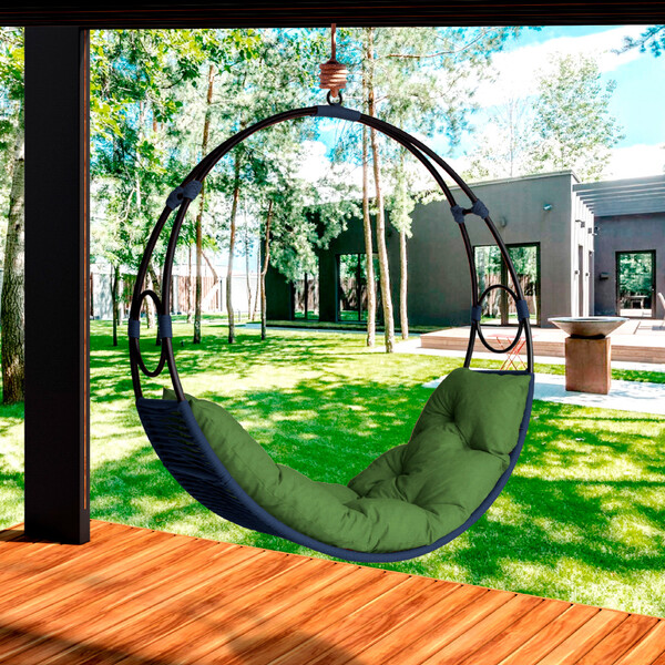 Cadeira De Balanço Suspenso Lua Nova Corda Náutica