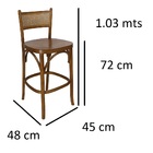 Cadeira De Bancada De Bar Bistrô Madeira Maciça Mariana