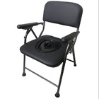 Cadeira De Banheiro Cadeirante Idoso Deficiente Vaso Aço Dobr