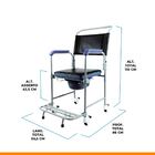 Cadeira De Banho Higiênica Com Rodas Para Idosos Dobrável Até