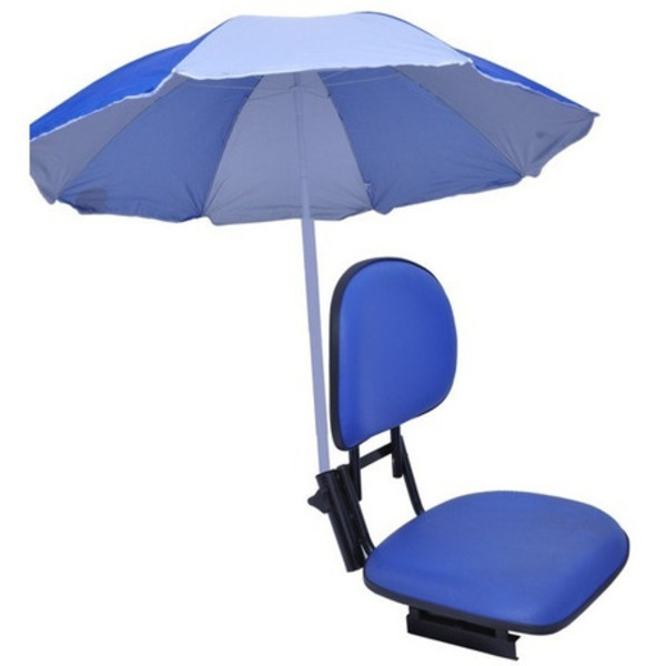 Cadeira De Barco Estofada Com Suporte De Guarda-sol Fixo
