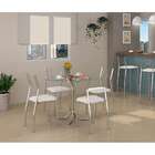 Cadeira De Cozinha Berlin Cromada E Branca