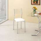 Cadeira De Cozinha Berlin Cromada E Branca