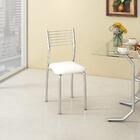 Cadeira De Cozinha Berlin Cromada E Branca