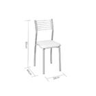 Cadeira De Cozinha Berlin Cromada E Branca