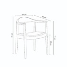 Cadeira De Cozinha Carolina Estofada Marrom