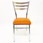 Cadeira De Cozinha Com Reforço Cromada Assento Cor Cobre