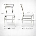 Cadeira De Cozinha Com Reforço Cromada Assento Grosso Branco