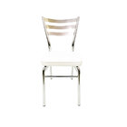 Cadeira De Cozinha Com Reforço Cromada Assento Grosso Branco