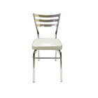 Cadeira De Cozinha Com Reforço Cromada Assento Grosso Cinza P