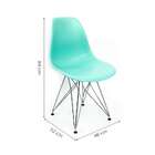 Cadeira De Cozinha Eames Cromada E Verde Claro