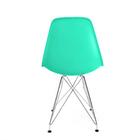 Cadeira De Cozinha Eames Cromada E Verde Claro