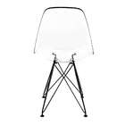Cadeira De Cozinha Eames Preta E Transparente