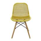 Cadeira De Cozinha Eloisa Ii Estofada Amarela