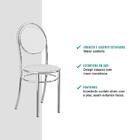 Cadeira De Cozinha Em Aço 190 Carraro - Branco/cromado