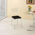 Cadeira De Cozinha Flex Cromada E Preta