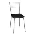 Cadeira De Cozinha Flex Cromada E Preta