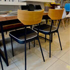 Cadeira De Cozinha Industrial New York Mel - Pu Preto