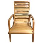 Cadeira De Descanso Em Madeira Maciça Inclinável Decorativa -