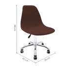 Cadeira De Escritã³rio Secretã¡ria Eames Cromada E Marrom