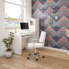 Cadeira De Escritório Administrativa Giratória Fitz Branca