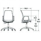 Cadeira De Escritório Altura Regulável Com Braços Job City De