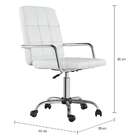 Cadeira De Escritório Assistente Giratória Fitz Branca