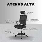 Cadeira De Escritório Atenas Alta - Preta