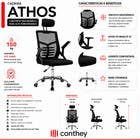 Cadeira de Escritrio Athos Preta 109x56x58cm Conthey