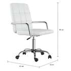 Cadeira De Escritório Auxiliar Giratória Fitz Branca