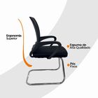 Cadeira De Escritório Begonia Oficial Tela Mesh Fixa Preto - 2