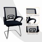 Cadeira De Escritório Begonia Oficial Tela Mesh Fixa Preto - 5