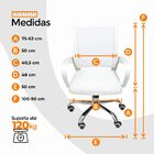 Cadeira De Escritório Begonia Tela Mesh Ergonômica Branco