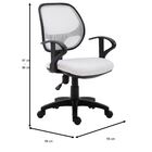 Cadeira De Escritório Branco Base Giratória Ergonômica Cool