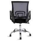 Cadeira De Escritorio Com Base Cromada Essencial - Preta