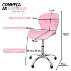 Cadeira De Escritório Com Base Giratória Estofada Slim Vegas