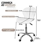 Cadeira De Escritório Com Base Giratória Estofada Slim Vegas