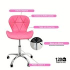 Cadeira De Escritório Com Base Giratória Estofada Slim Vegas