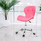 Cadeira De Escritório Com Base Giratória Estofada Slim Vegas