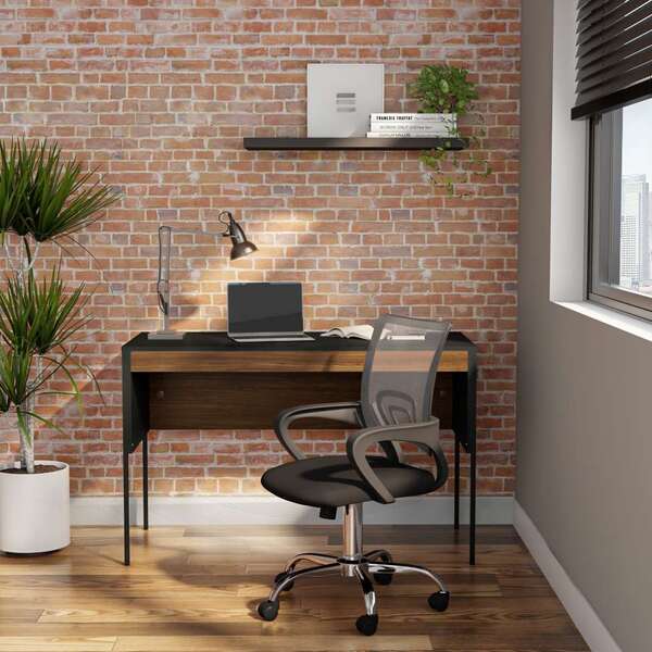 Cadeira De Escritório Contabilidade Giratória Java Preta E Ci