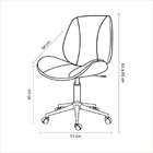 Cadeira De Escritório Decorativa Em Corino E Madeira Verona P