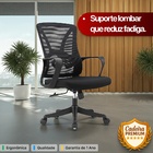 Cadeira De Escritório Diretor Apex - Preta - 10 Cadeiras