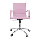 Cadeira De Escritório Diretor Eames Esteirinha Rosa