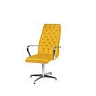 Cadeira De Escritório Diretor Egg Suede Amarelo