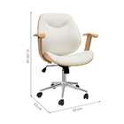 Cadeira De Escritório Diretor Giratória Antonella Branca